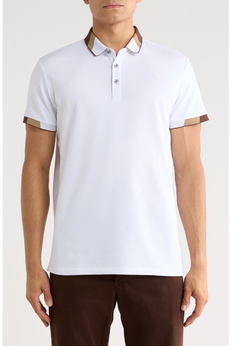 Stretch Cotton Polo, Main, color, WHITE