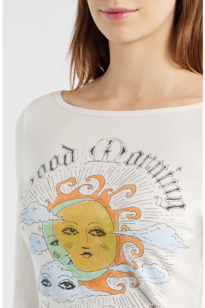 Good Morning Good Night Cotton Blend Graphic T-Shirt, Alternate, color, VINTAGE WHITE