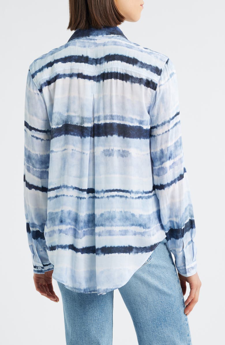 Cloth & Stone Stripe Button-Up Shirt, Alternate, color, Indigo Stripes Print