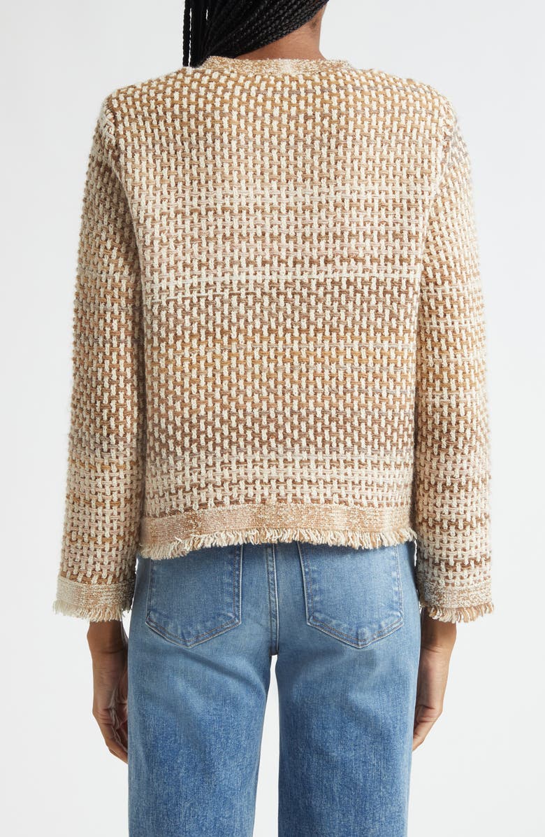 Veronica Beard Sariyah Cotton Blend Knit Jacket, Alternate, color, Desert Khaki Multi