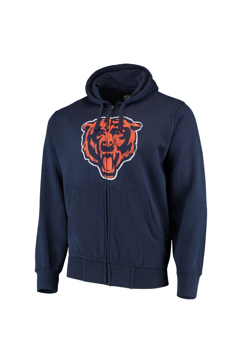 Men's G-III Sports by Carl Banks Navy Chicago Bears Primary Logo Full-Zip Hoodie, Alternate, color, Navy