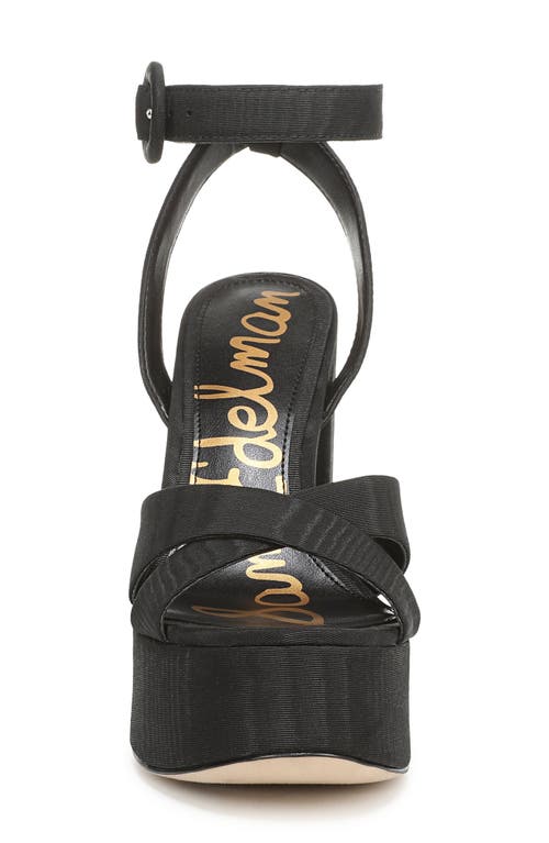 Sam Edelman Savannah Ankle Strap Platform Sandal In Black