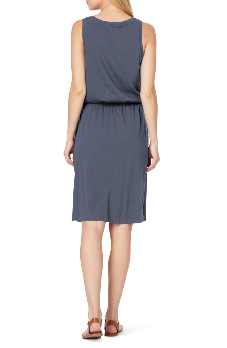 C & C California Ira Sleeveless Cotton Blend Drawstring Dress, Alternate, color, Grisaille