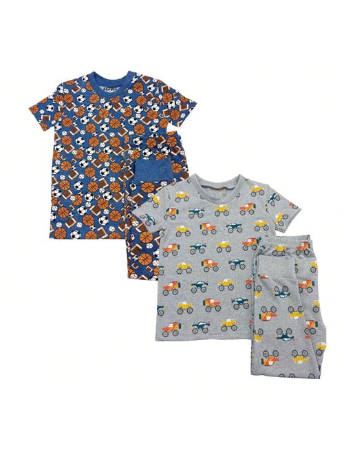 Benben 2 Pack Boys' Pajamas In Trucks/sports