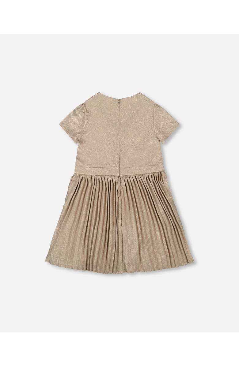 Deux par Deux Short Sleeve Dress with Pleated Skirt, Alternate, color,