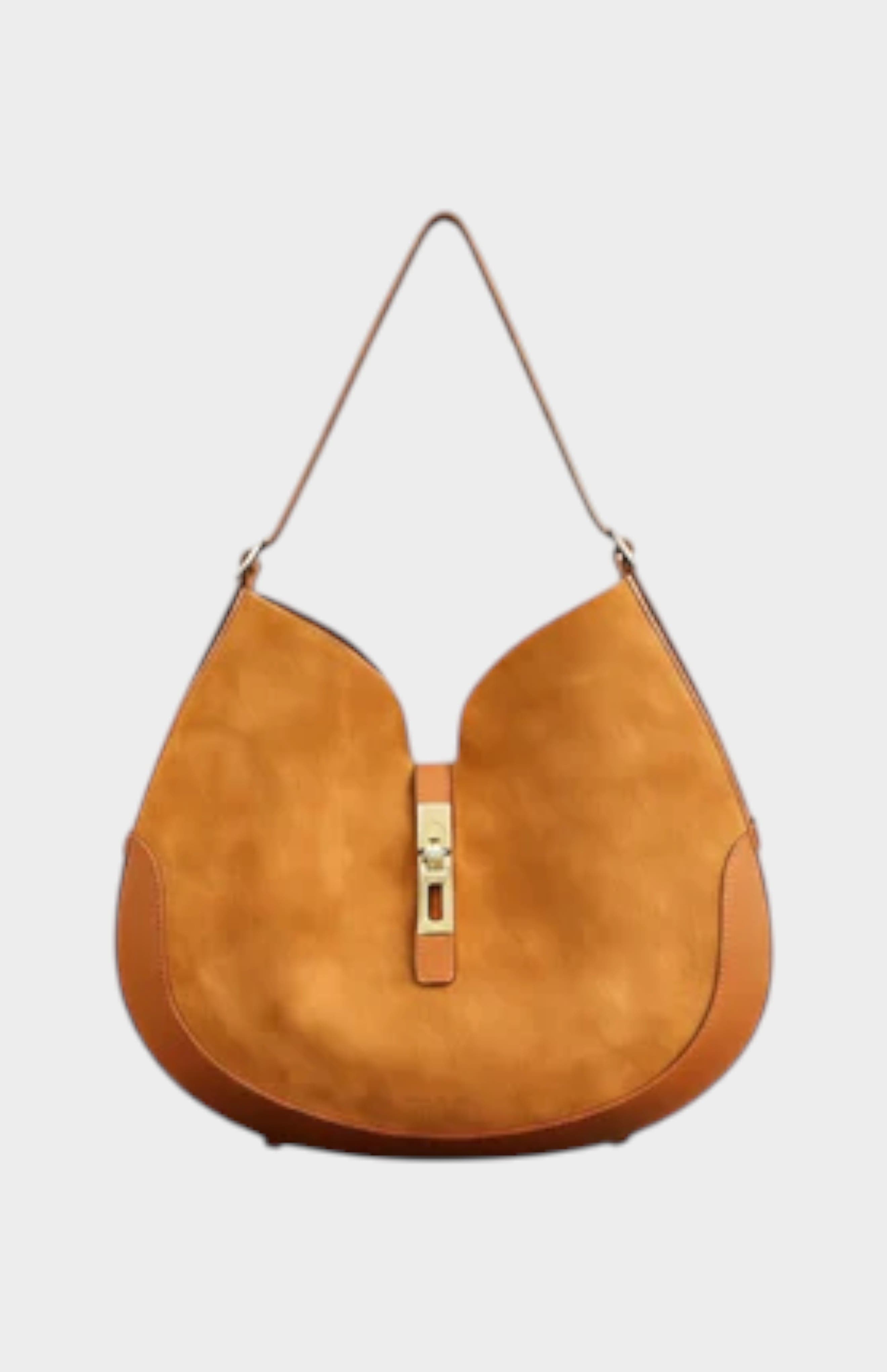 Cotswolds Genuine Suede Leather Shoulder Bag, Main, color, Brown