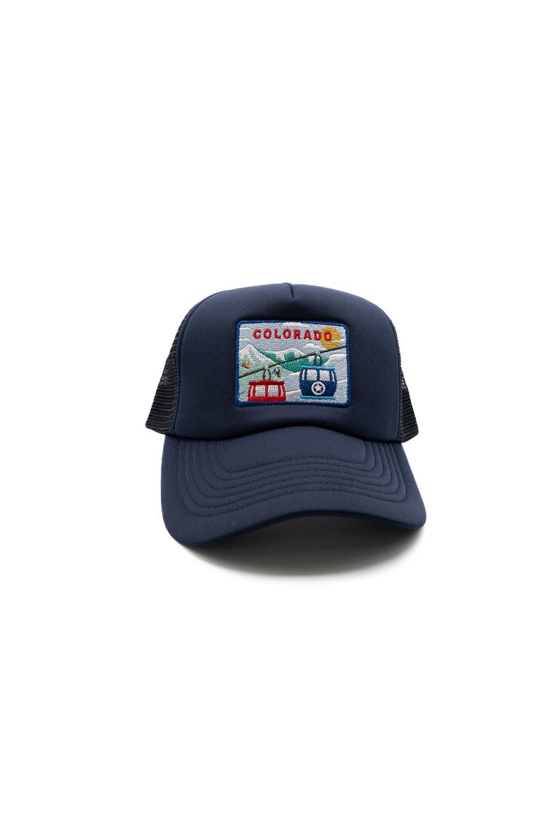 Colorado Postcard Trucker Hat - Adult, Main, color, Navy