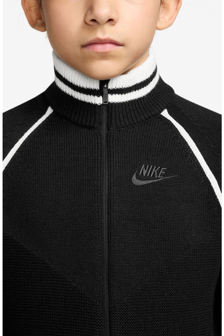 Kids' Sportswear Track Jacket, Alternate, color, BLACK/ WHITE