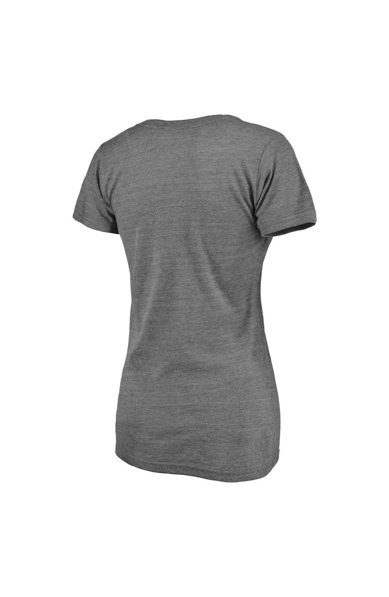 FANATICS Women's Fanatics Branded Heathered Gray Milwaukee Brewers Hometown True Brew Tri-Blend V-Neck T-Shirt, Alternate, color, 