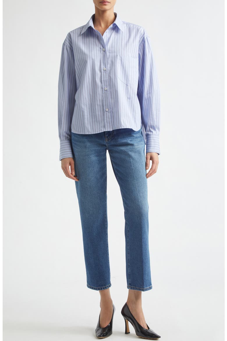 Low Rise Flare Leg Ankle Jeans, Alternate, color, MID BLUE WASH