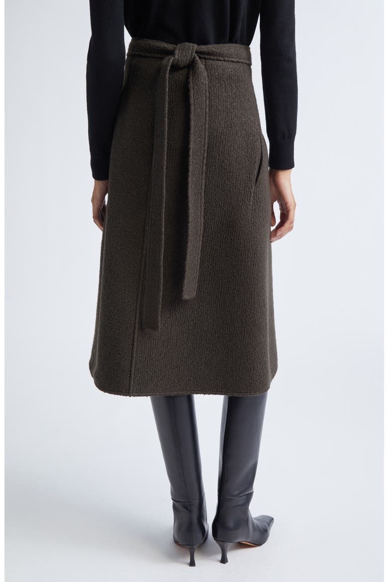 Bodhi Bouclé Twill Wrap Skirt, Alternate, color, WOOD
