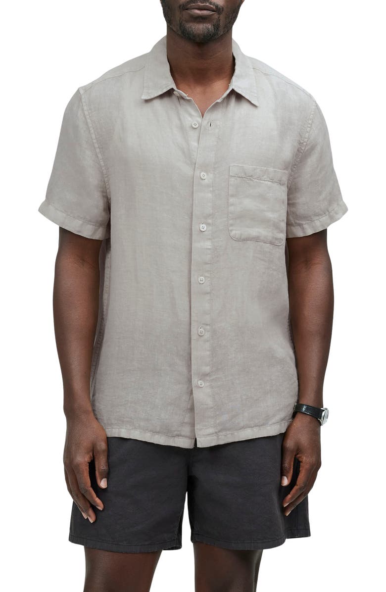 Madewell Easy Linen Short-Sleeve Button-Up Shirt, Main, color,