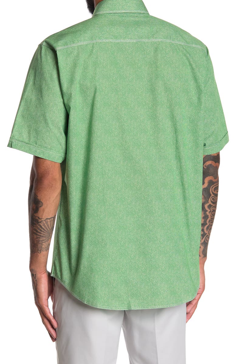 Bugatchi Short Sleeve Classic Fit Woven Shirt, Alternate, color, 
