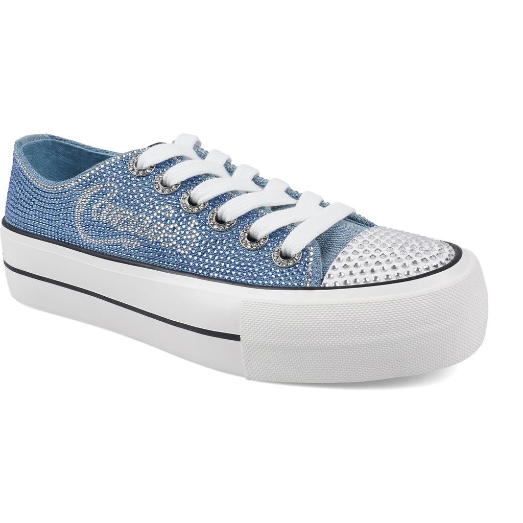 Candies Candie's Leann Low Top Platform Sneaker In Blue