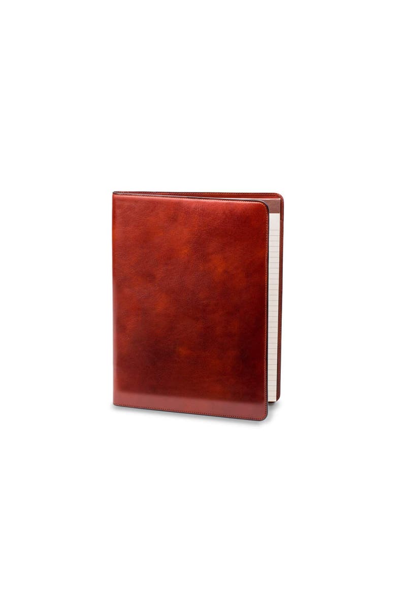Old Leather Deluxe Leather Portfolio, Main, color, Cognac