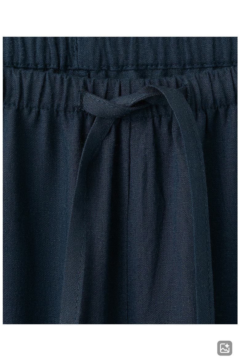 Kids' Flowy Straight Leg Linen Blend Pants, Alternate, color, NAVY