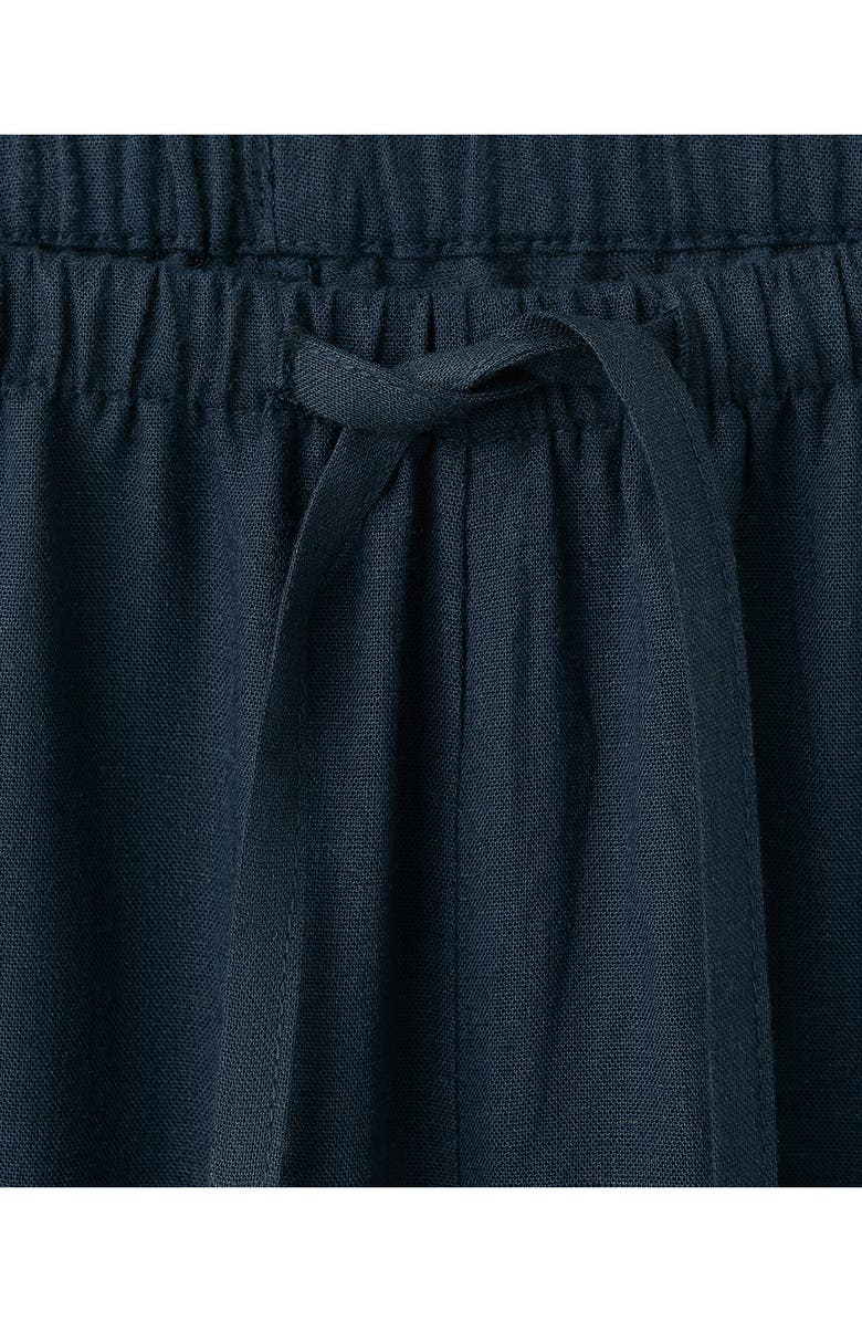 MANGO TEEN Kids' Flowy Straight Leg Linen Blend Pants, Alternate, color, Navy