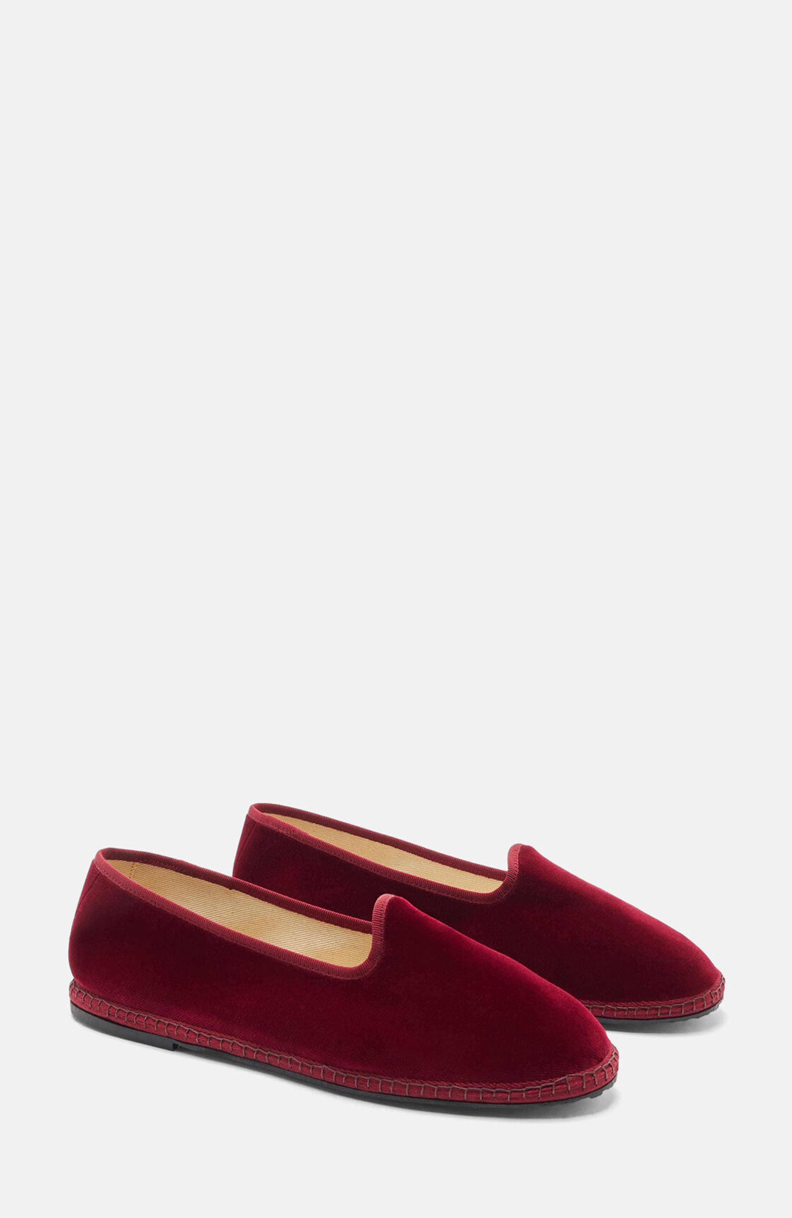 Valentino Slippers, Main, color, Burgundy - velvet