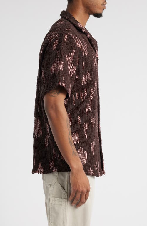 Oas Brink Cuba Crochet Camp Shirt In Purple Multi