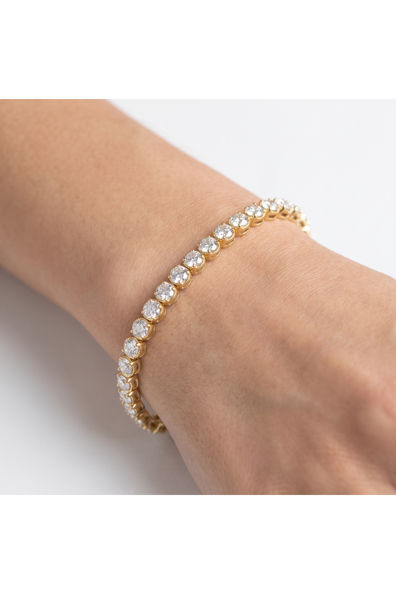8.80Ct Diamond Angelica Tennis Bracelet 14k Gold 7" Lab Grown, Alternate, color, 14k Yellow Gold