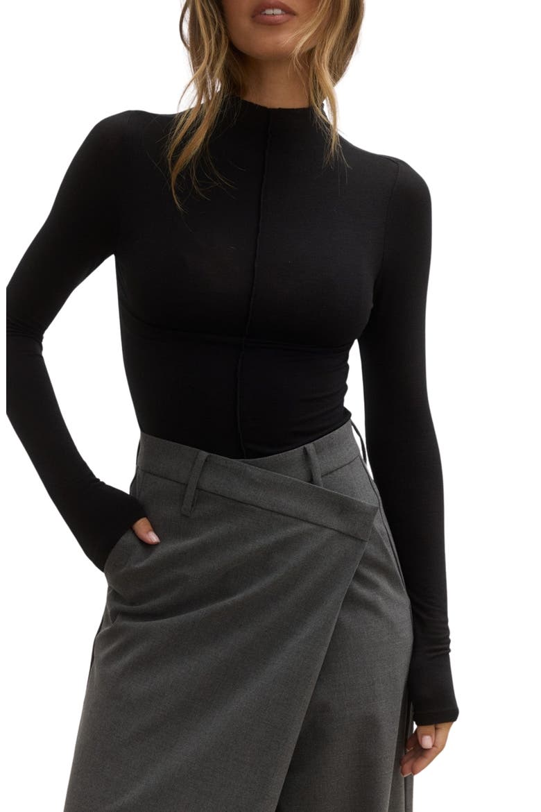 Anisa Mock Neck Top, Alternate, color, SHADOW