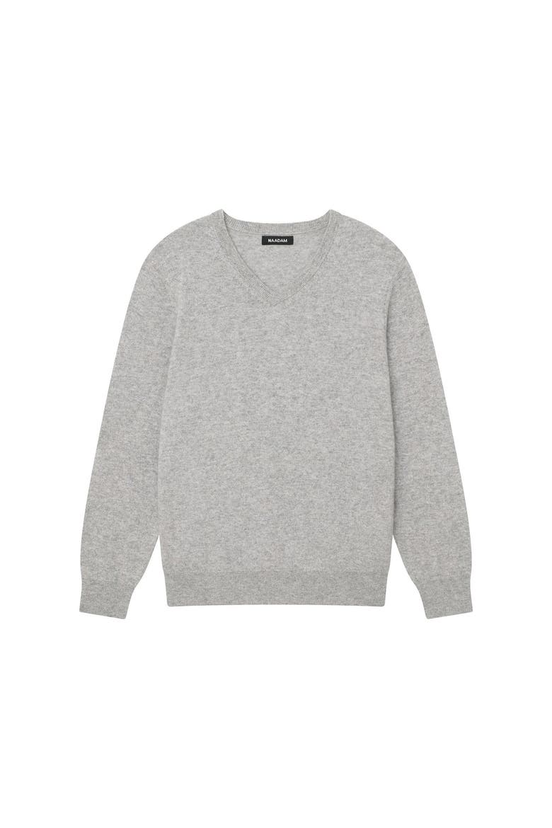 The Original Cashmere V-Neck Sweater, Alternate, color, Cement