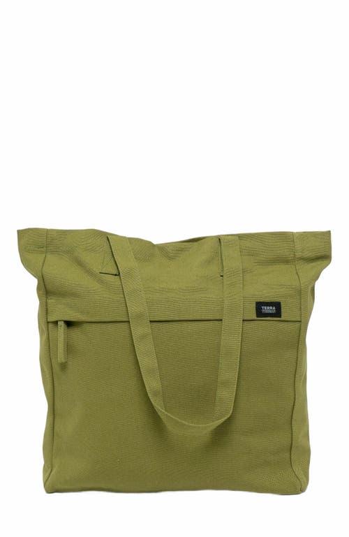Terra Thread Organic Cotton Canvas Work Tote Bag in Olive Green at Nordstrom