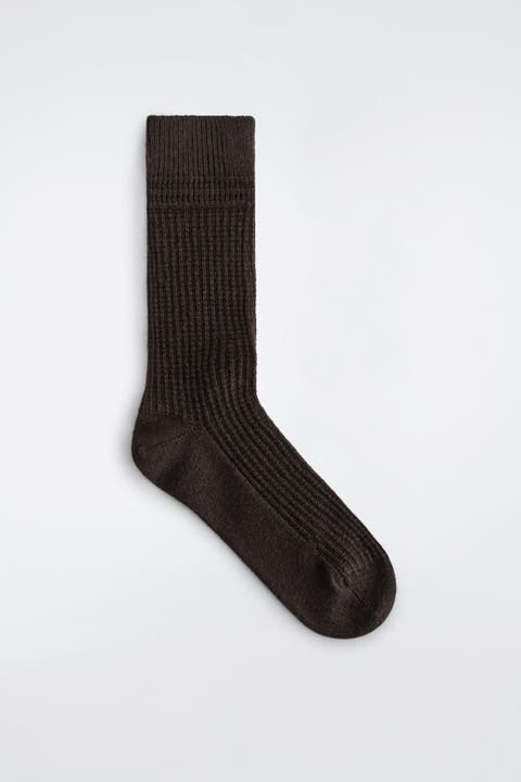 Waffle-knit Socks