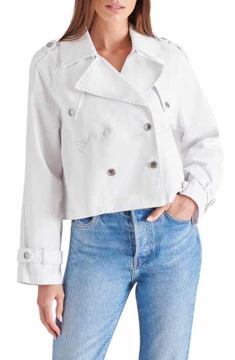 Steve Madden Sirus Crop Denim Trench Coat