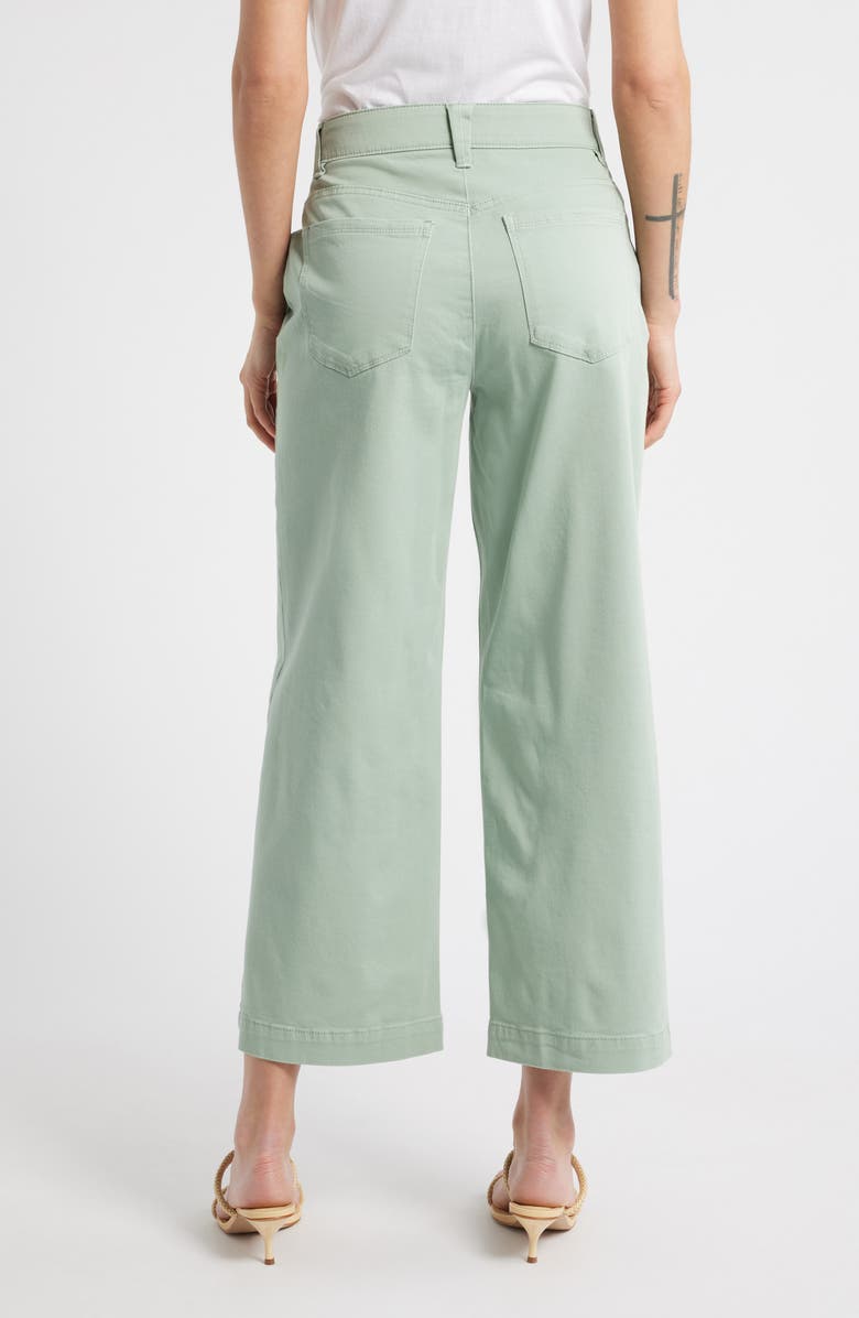 Wit & Wisdom Sam High Waist Ankle Wide Leg Twill Pants, Alternate, color, Frosty Mint
