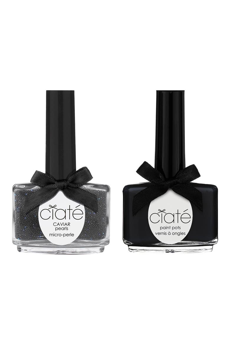 'Caviar Manicure™ - Black Pearls' Set, Main, color, NO COLOR