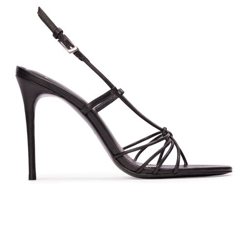 BLACK SUEDE STUDIO Fern 100 Leather Sandal in Black Leather at Nordstrom, Size 41