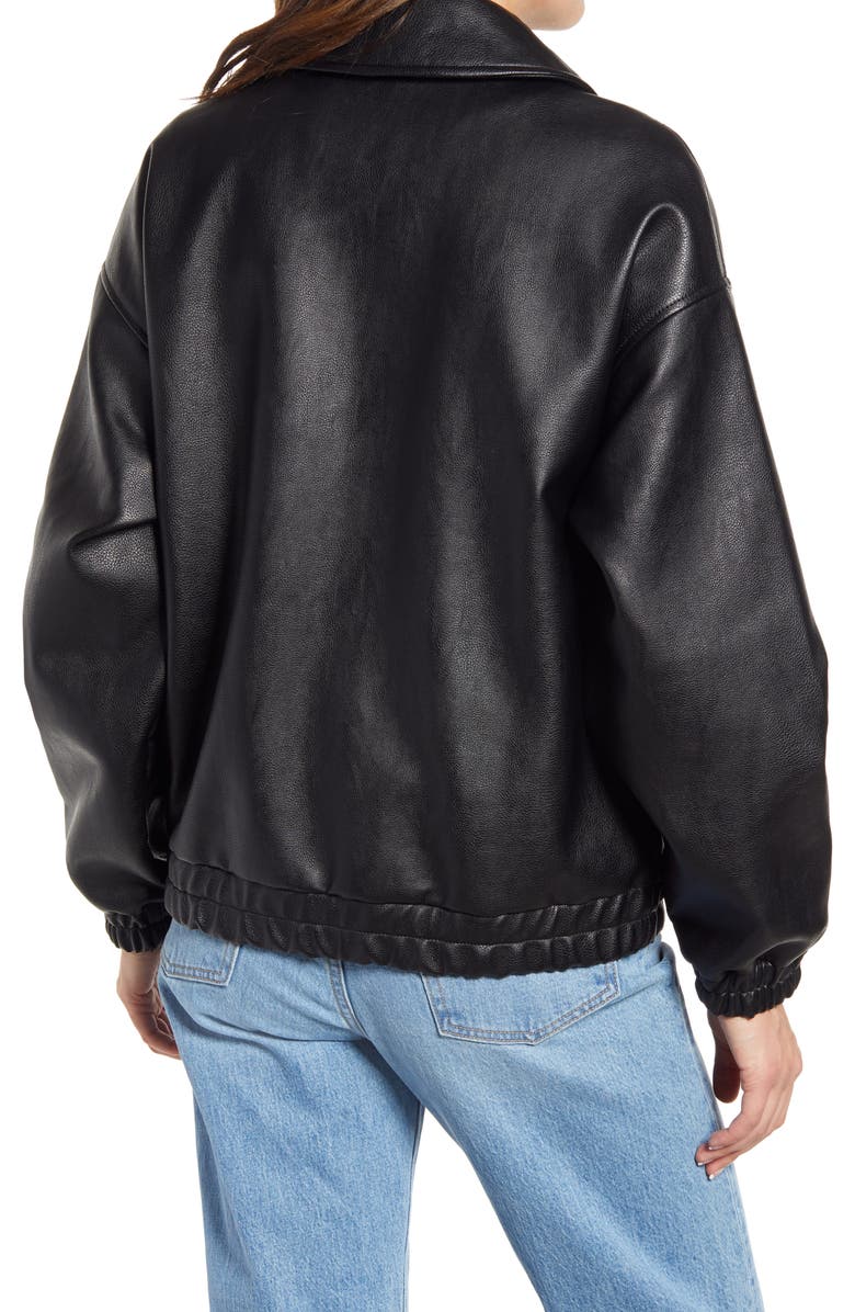 Levi's<sup>®</sup> Levis<sup>®</sup> Women's Faux Leather Dad Bomber Jacket, Alternate, color,