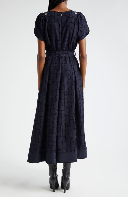 3.1 Phillip Lim Textured Check A-line Dress In Midnight