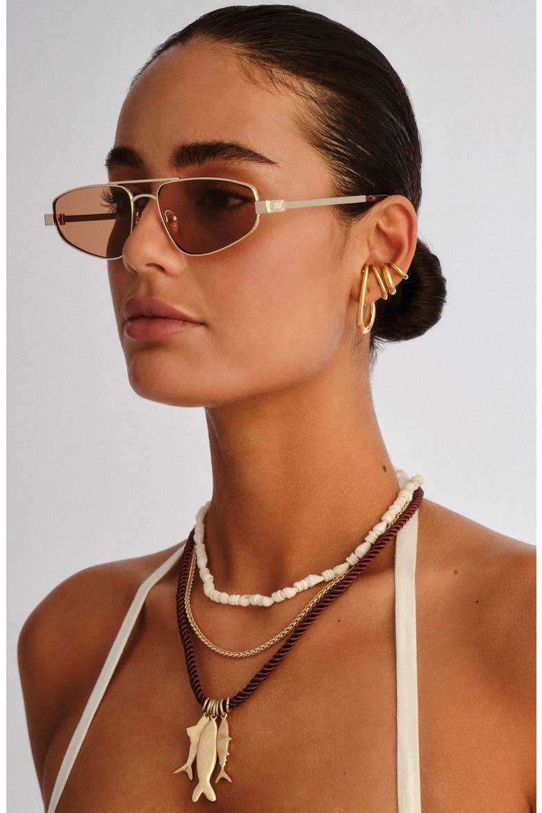 Treausure 59mm Oval Sunglasses, Alternate, color, GOLD / CHOCOLATE MONO