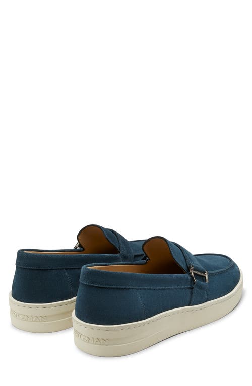 Stuart Weitzman Men's Hamptons Suede Buckle Loafers In Navy.