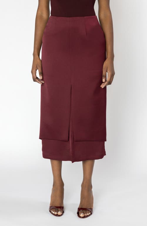 Israella Kobla Aditi Midi Skirt In Burgundy