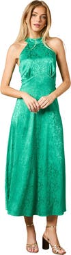 Oasis Bias Halterneck Midi Dress