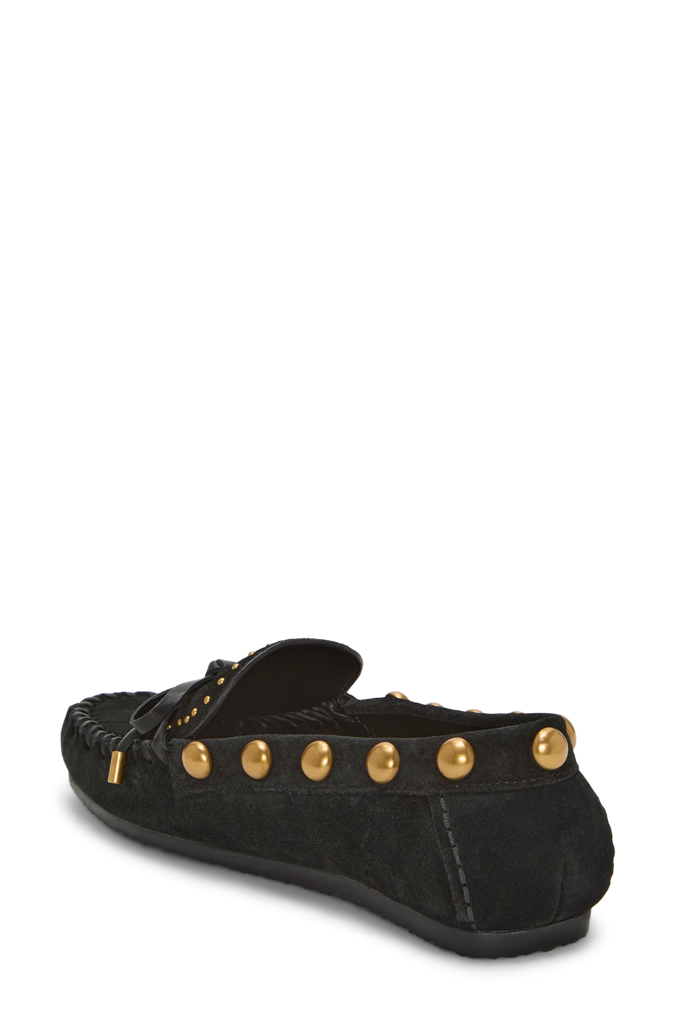 Vince Camuto Sennett Studded Loafer, Alternate, color, Black Verona