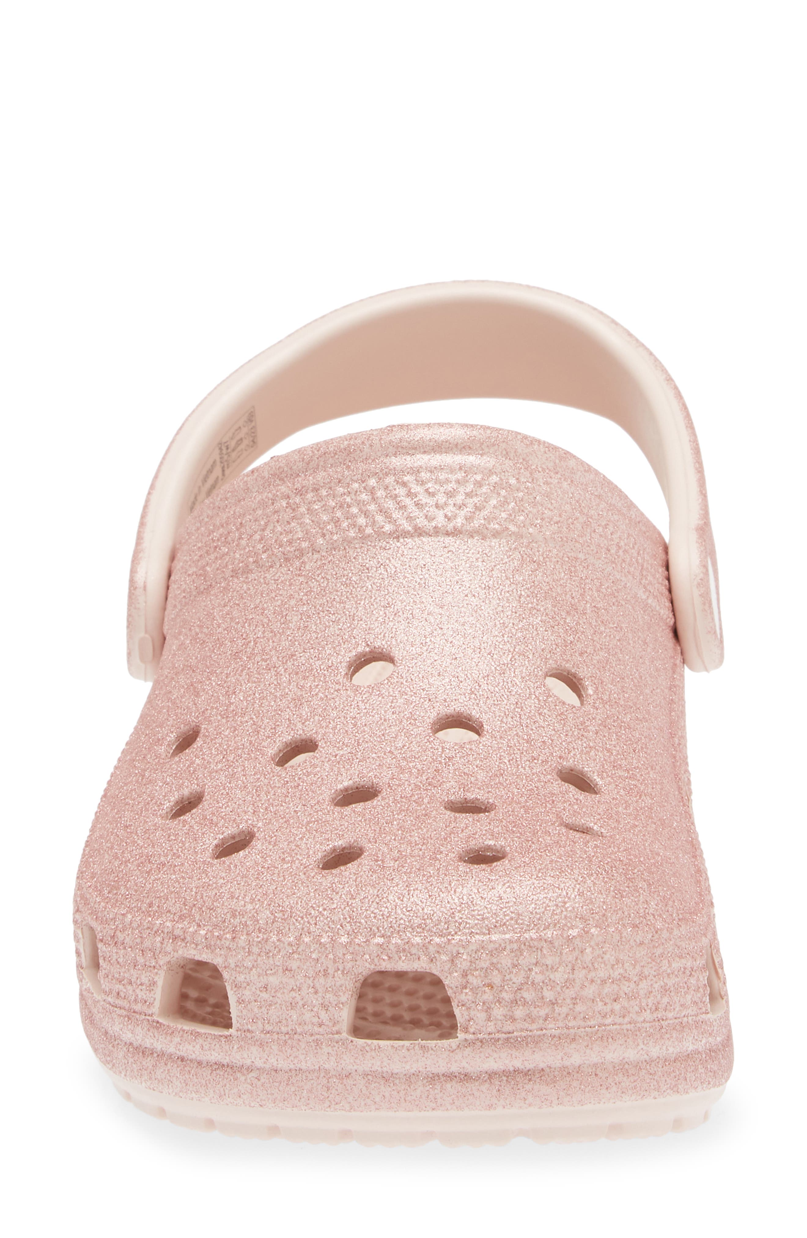 CROCS Gender Inclusive Classic Glitter Clog, Alternate, color, Quartz Glitter