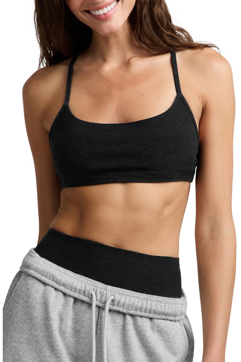 Spacedye Minimal Racerback Sports Bra, Main, color, DARKEST NIGHT