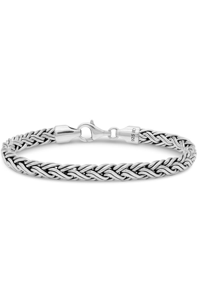 DEVATA Paddy Oval Chain Bracelet in Sterling Silver, 6mm, Main, color, Silver