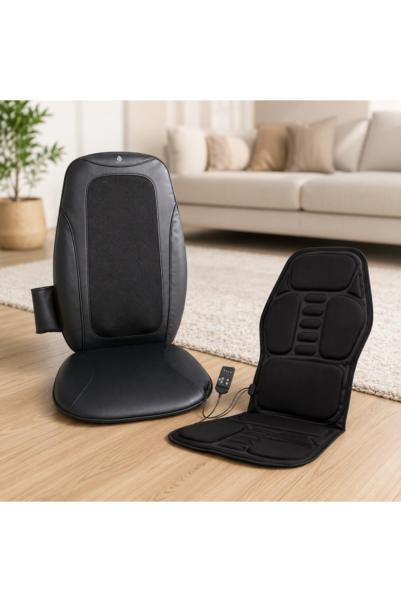 Shiatsu Chair Massager with Heat & Vibration, Alternate, color, Black