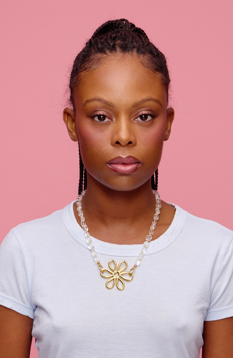 Spicy Dan Lilly Necklace, Alternate, color, Clear Quartz