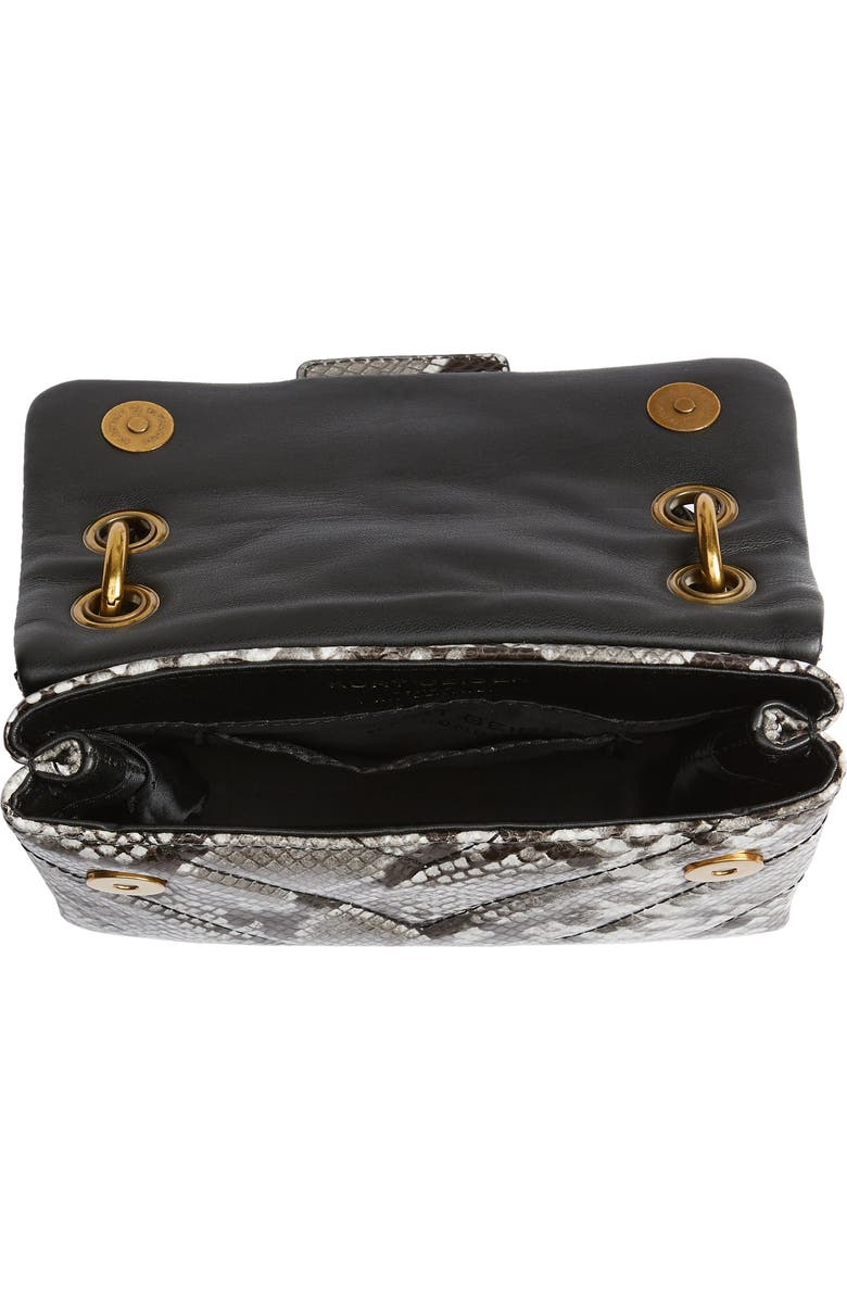 Kurt Geiger London Kensington X Snake Embossed Leather Shoulder Bag, Alternate, color,