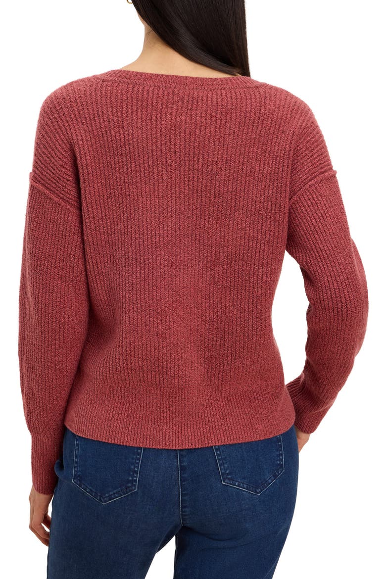 Cozy Cottage V-Neck Sweater, Alternate, color, SPICE