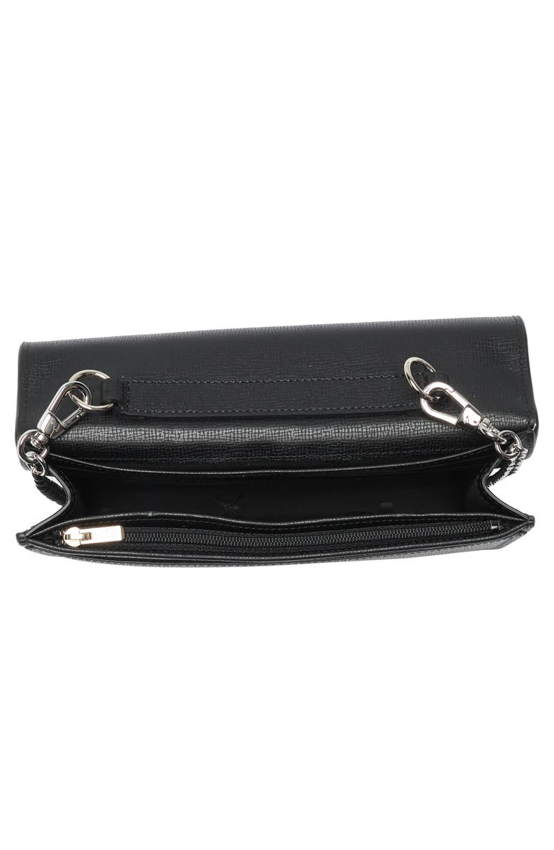 Longchamp Le Pliage Neo Wallet on a Chain, Alternate, color, Black