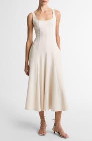 Vince Square Neck Midi Dress