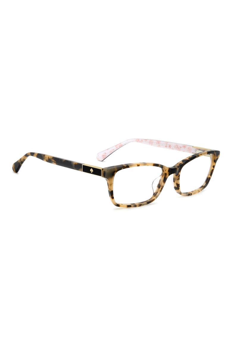 jackeline 50mm rectangular reading glasses, Alternate, color, HAVANA PATTERN