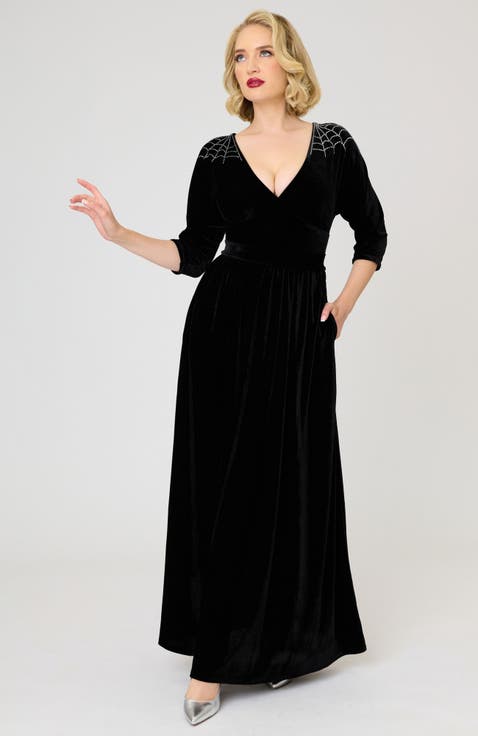 3/4 Sleeve Batwing Maxi Dress